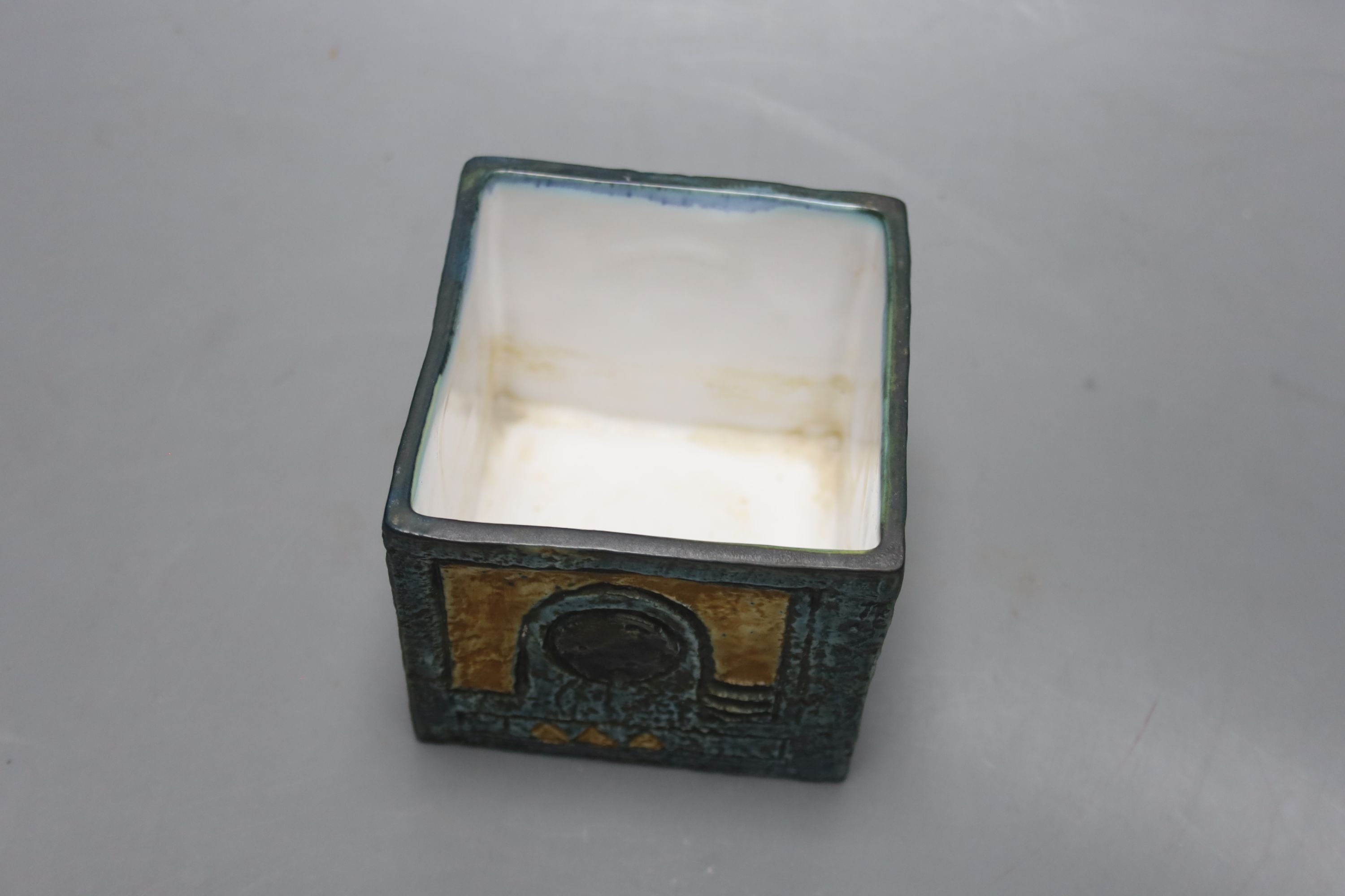 A Troika cube vase, 8 cms high.